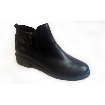 Skórzane szerokie botki tęgość H obcas 4 cm